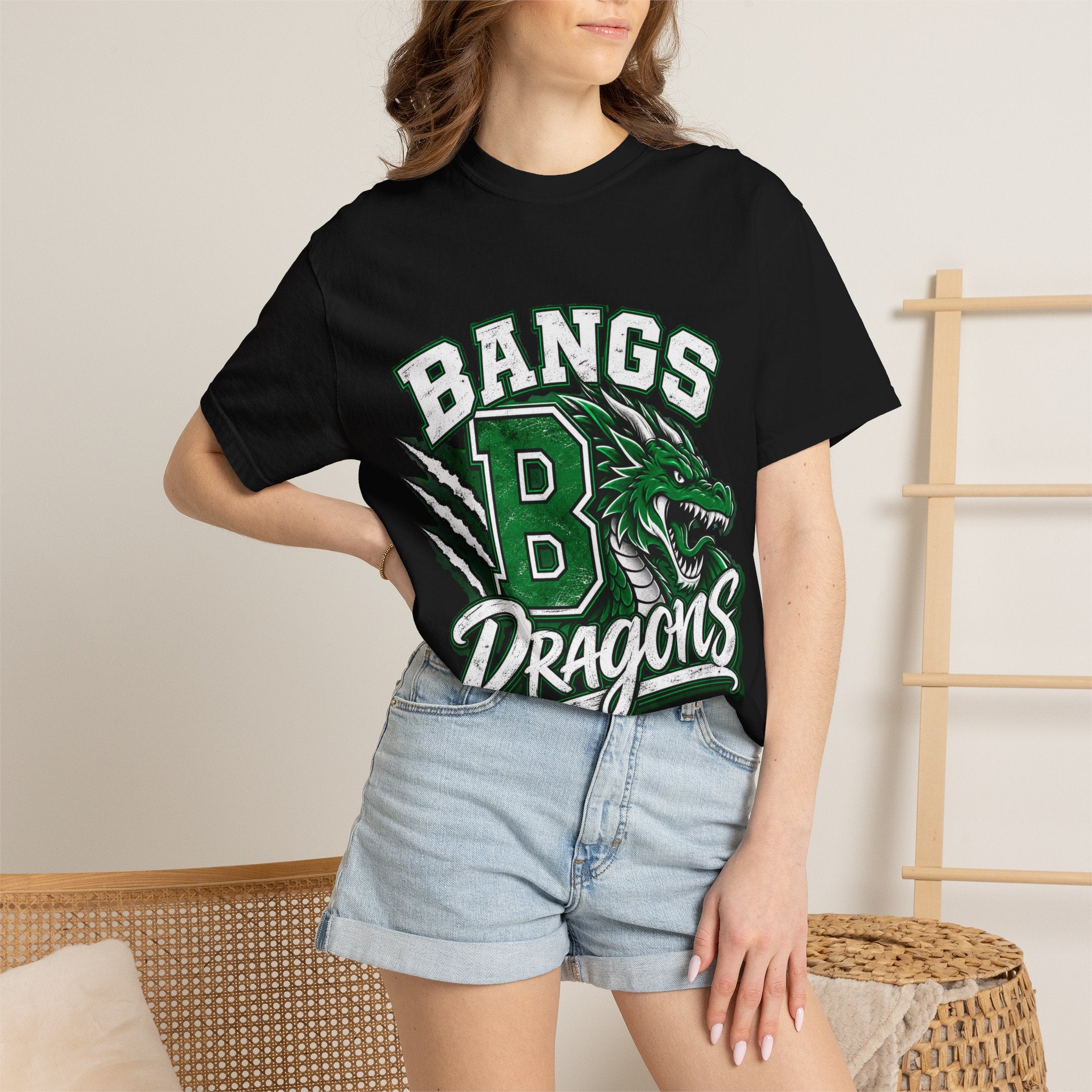 Bangs Dragons Graphic T-Shirt