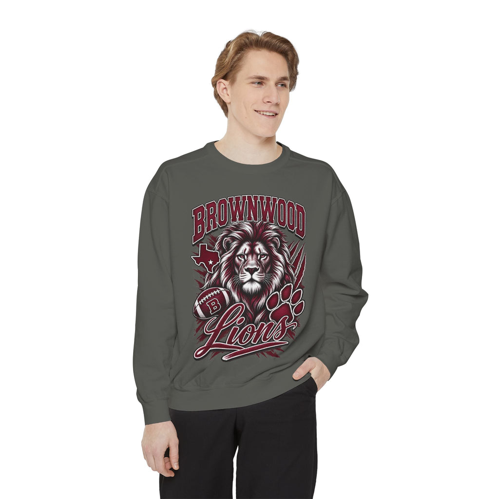 Brownwood Lions Unisex Garment-Dyed Sweatshirt
