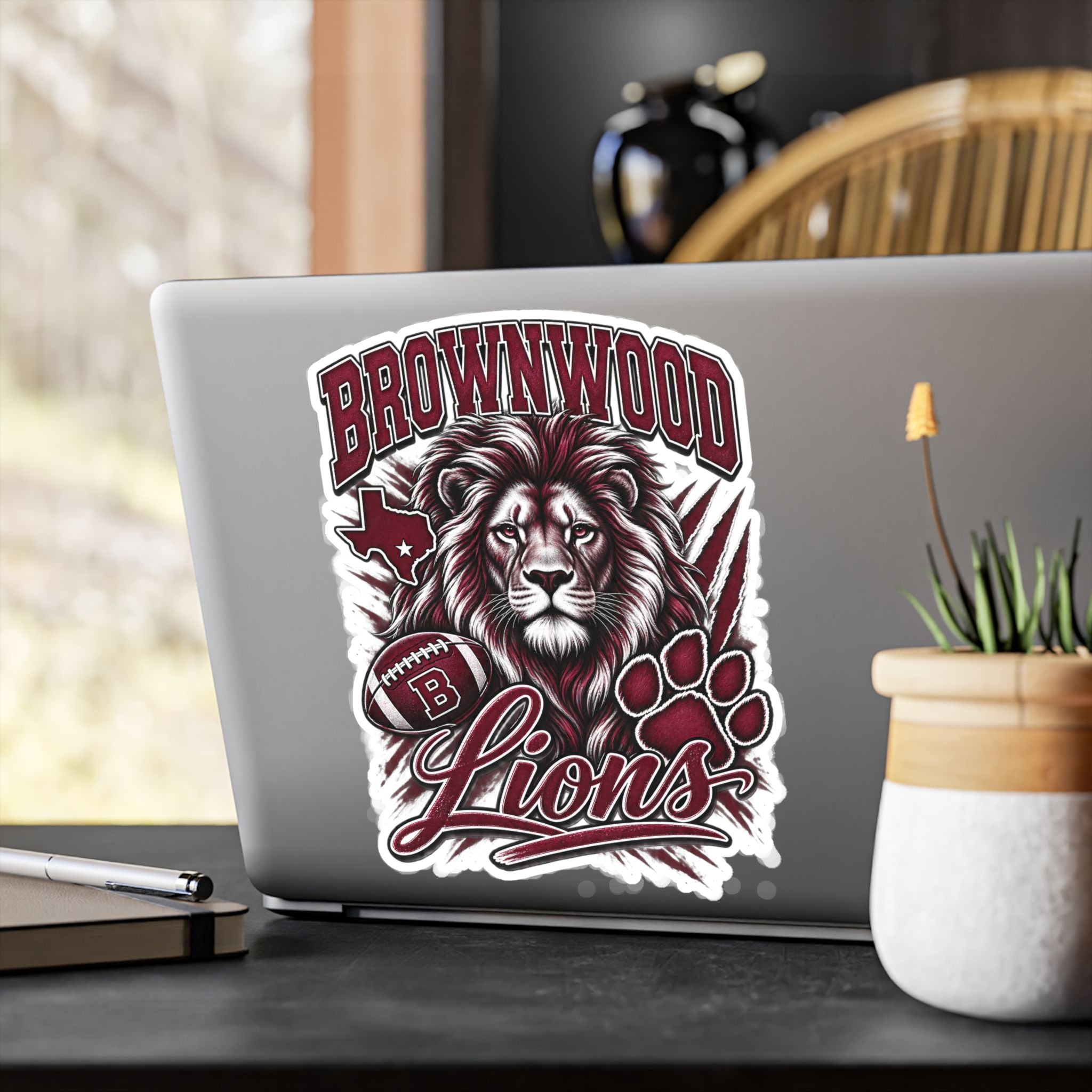 Brownwood Lions Kiss-Cut Vinyl Decals