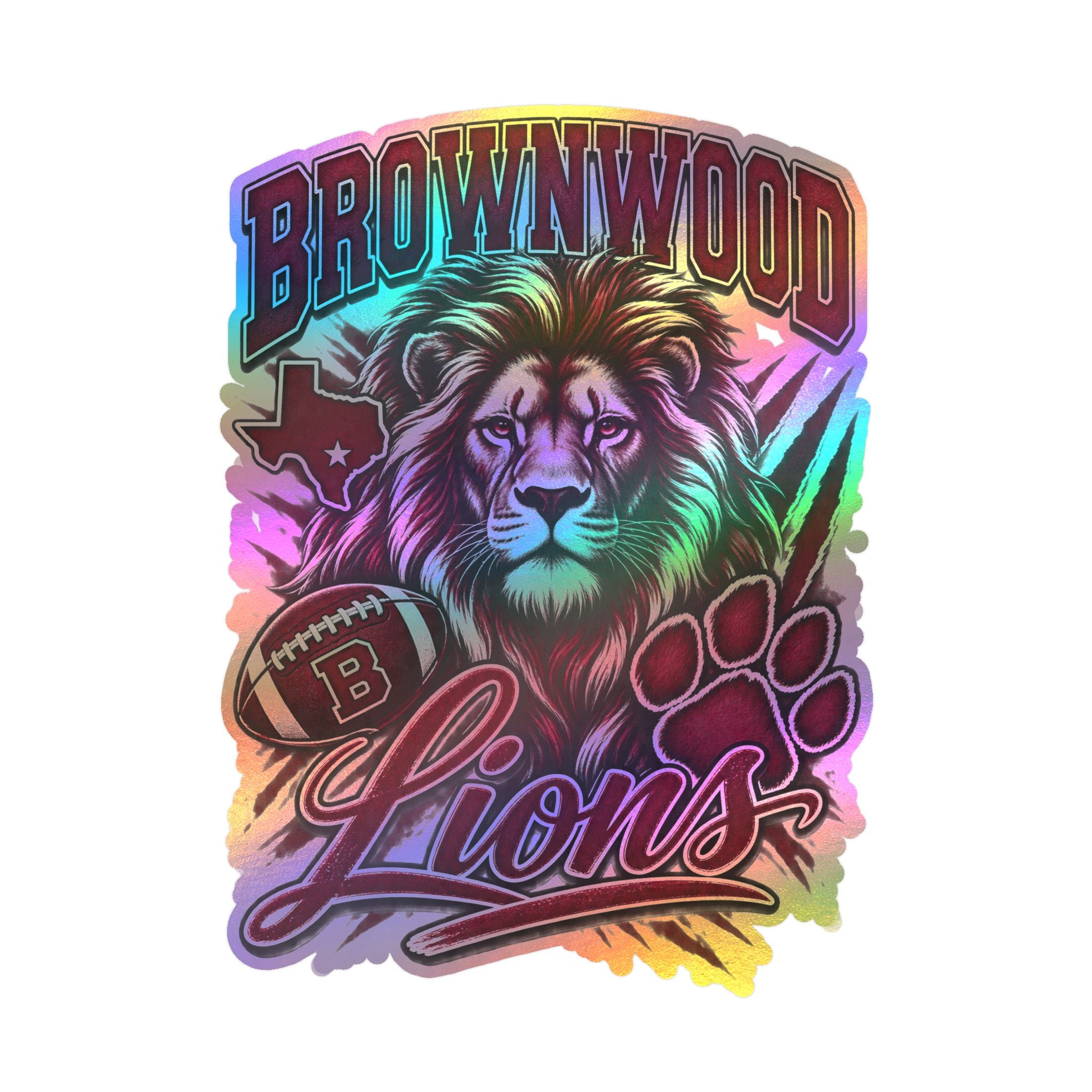 Brownwood Lions Kiss-Cut Vinyl Decals