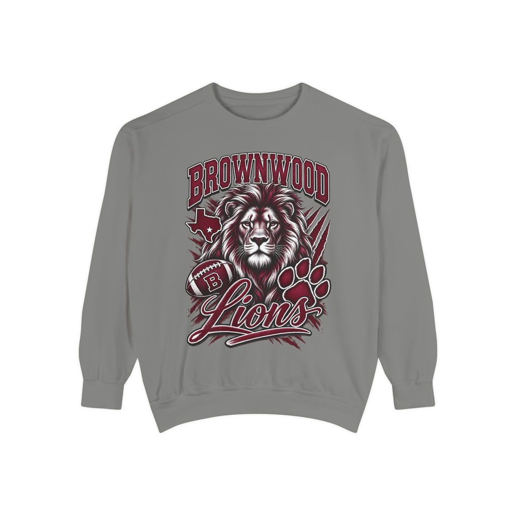 Brownwood Lions Unisex Garment-Dyed Sweatshirt