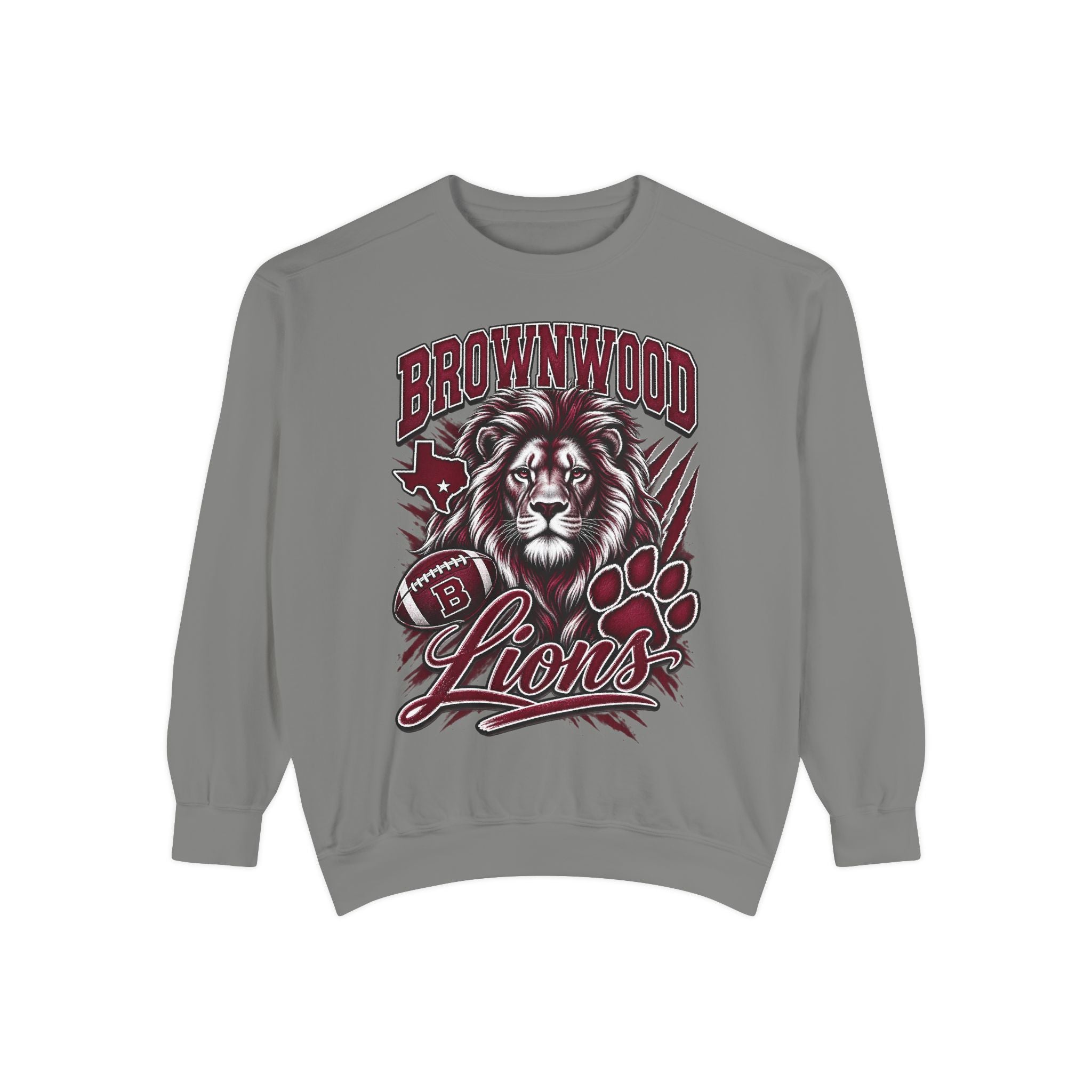 Brownwood Lions Unisex Garment-Dyed Sweatshirt