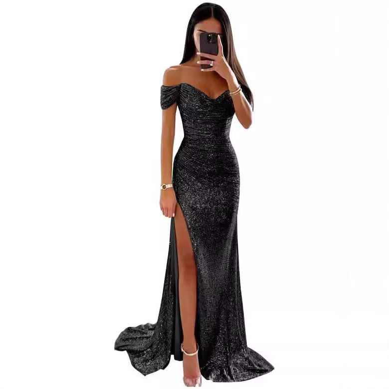 Elegant Sequin Fishtail Dress