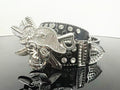 Skull Punk Belt with Rhinestones for Men and Women