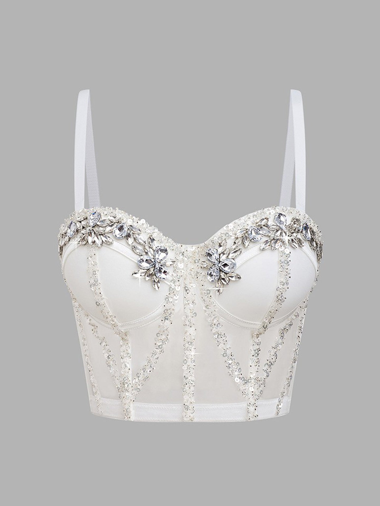 Rhinestone Sequin Camisole Bra