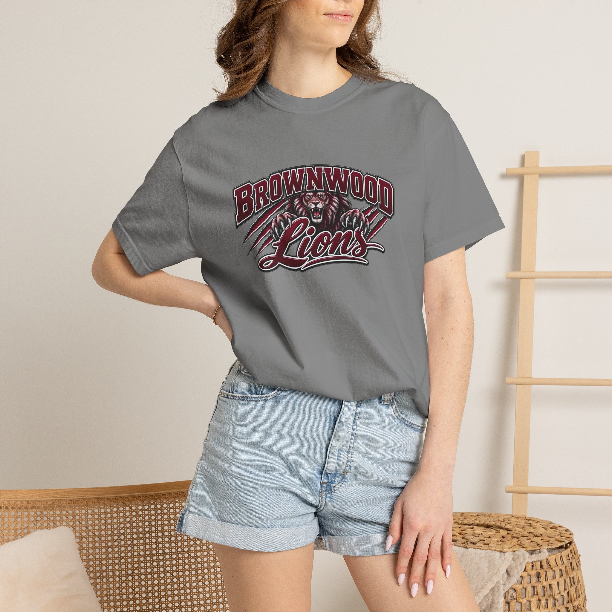 Brownwood Lions T-Shirt — High School Football Family Game Day Tee (EMAIL FOR YOUR OWN DESIGN W/NAME AND #)