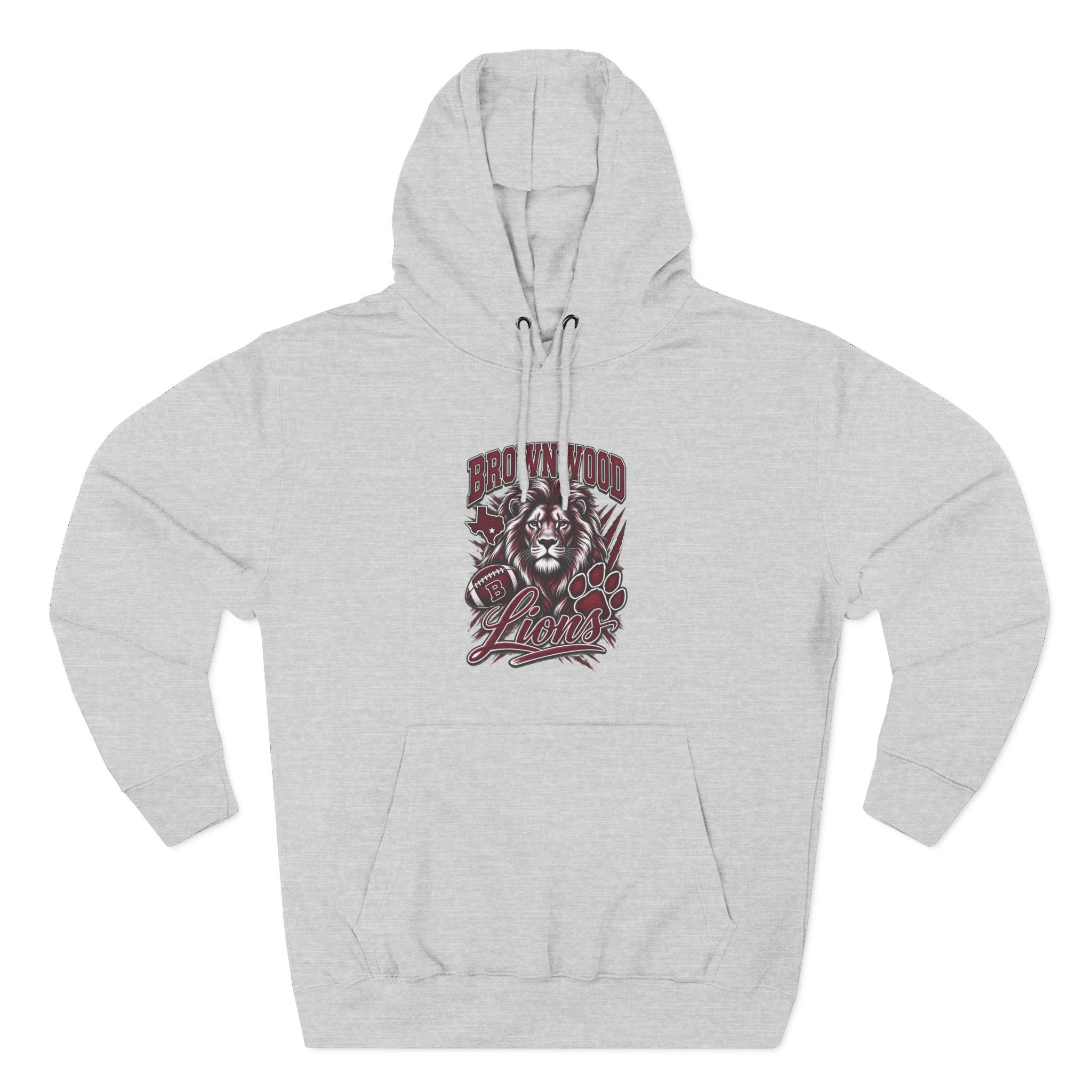 Brownwood Lions Three-Panel Fleece Hoodie