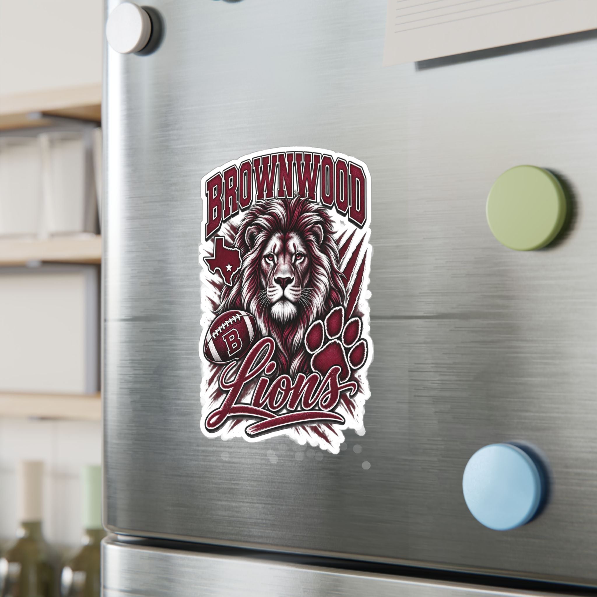 Brownwood Lions Kiss-Cut Vinyl Decals